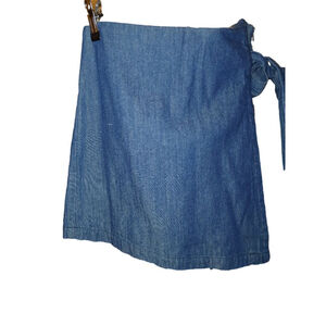 TGLA Denim Wrap Skort with side Tie New Small